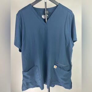 Carhartt Navy cross Flex-Fit XL Scrub Top